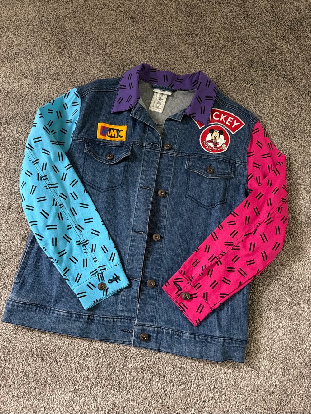Discontinued 2019 Disney Parks Mickey Mouse Club Retro Denim Jacket — NWT 90s